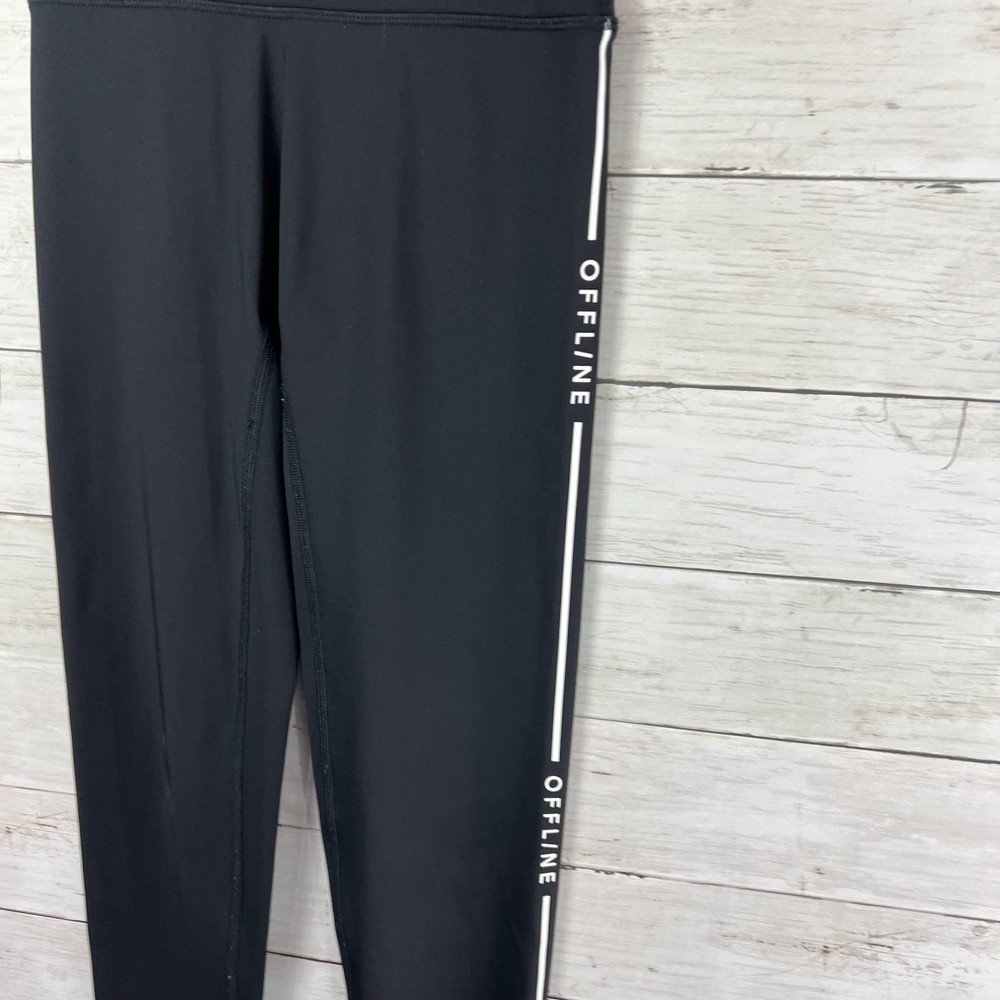 offline aerie Black Logo Goals 7/8 Hi-Rise Leggings - Picture 3 of 5